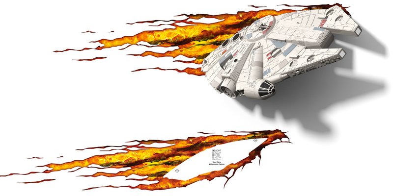 Illustration for article titled This Millennium Falcon Night Light Makes a Kessel Run Right Through Your Wall